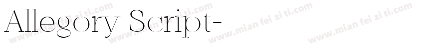 Allegory Script字体转换